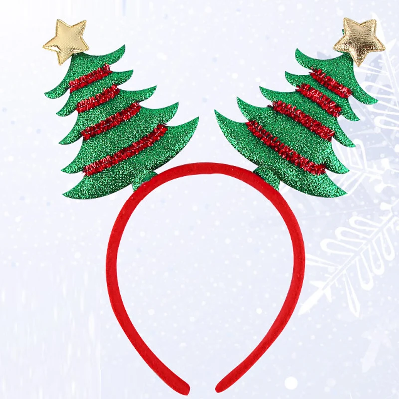 20pcs Kids Adults Party Tree Headband New Year  Headwear Holiday Costume Xmas Wedding Festival