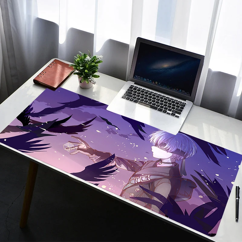أنيمي ماوس الألعاب الكمبيوتر خزانة ماوس الوسادة 9S Nier Automata كبير ماوس حصيرة المطاط الطبيعي حصيرة مكتبية الكمبيوتر مكتب الحصير تصميم ماوس الوسادة #4
