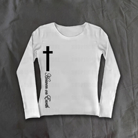 Y2k Vintage Women's T-shirt Black Trash monogram print Letter Pattern Long sleeve T-shirt Harajuku Aesthetic Street American emo