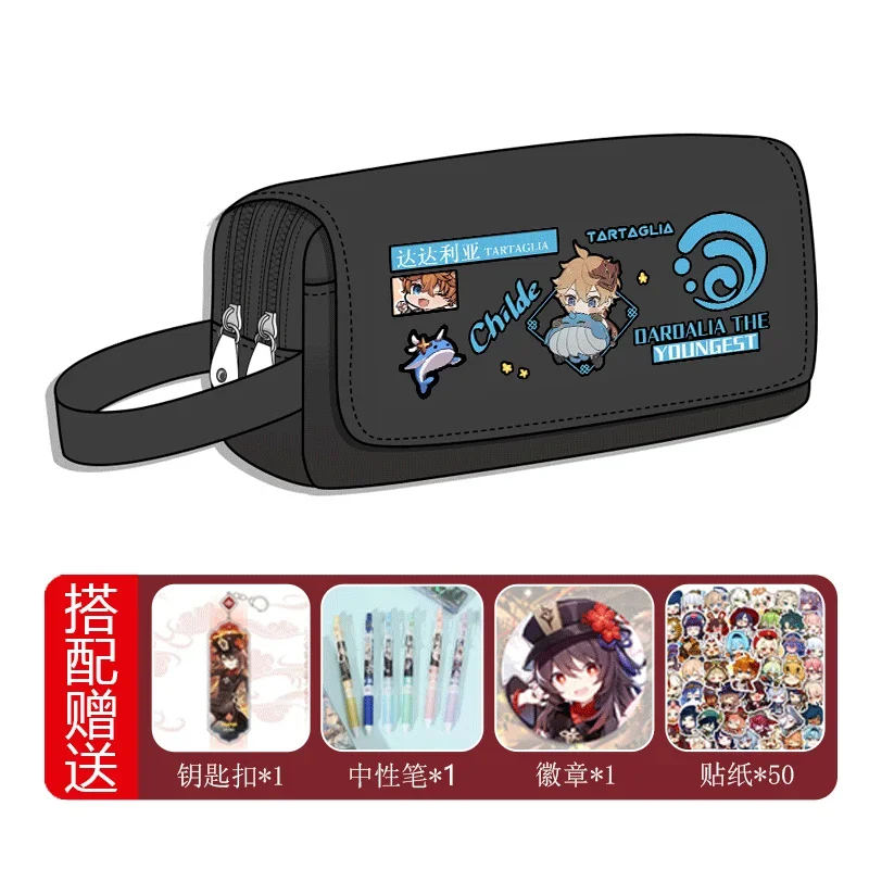 Anime Game cos vini EULA beelzebu Keqing Aldo Klee etc. Cartoon print for casual pencil case gifts