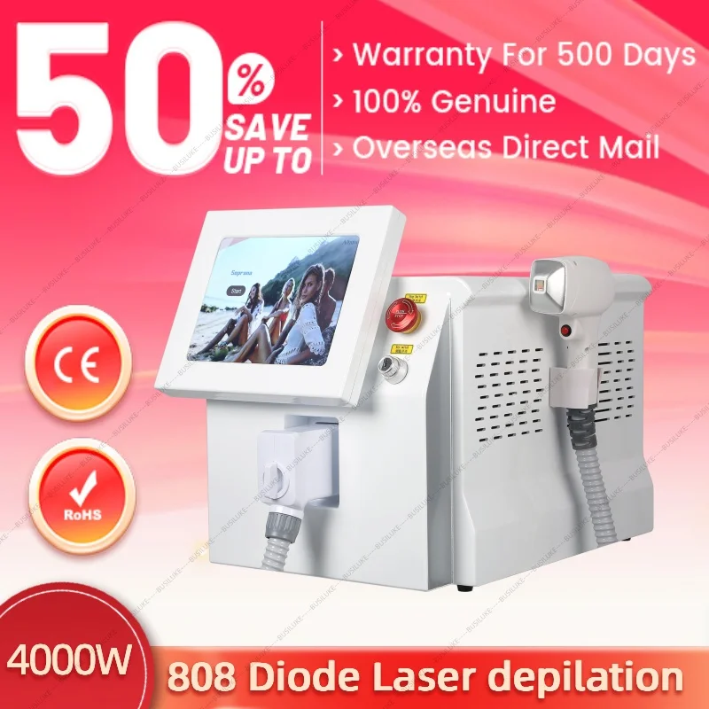 

808nm Diode Laser Hair Removal Machine 4000W 755 1064 Alexandrit Permanent Removal Cooling Head Painless Laser Epilator Salon CE