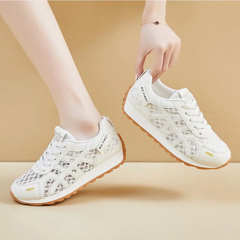 

Летние женские кроссовки с дышащей сеткой на шнуровке, повседневная обувь Форрест Гамп, женские студенческие спортивные кроссовки с противоскользящей подошвой