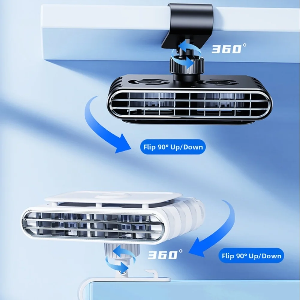 For Hot Summer Drives Car Visor Fan Adjustable Airflow Car Fan Rv Ceiling Fan 360 Degree Rotation 5 Speed Settings