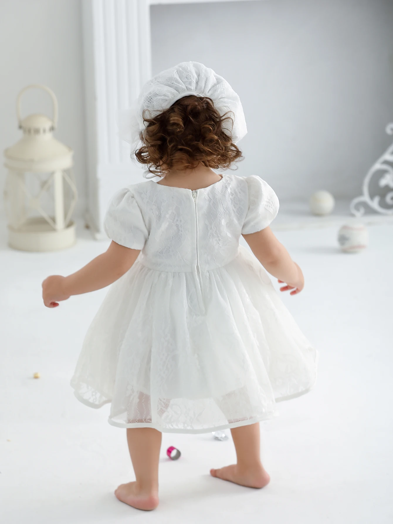 Wedding Flower Girl White Dresses  Baby Girl Dress Baby Party Summer Princess Skirt