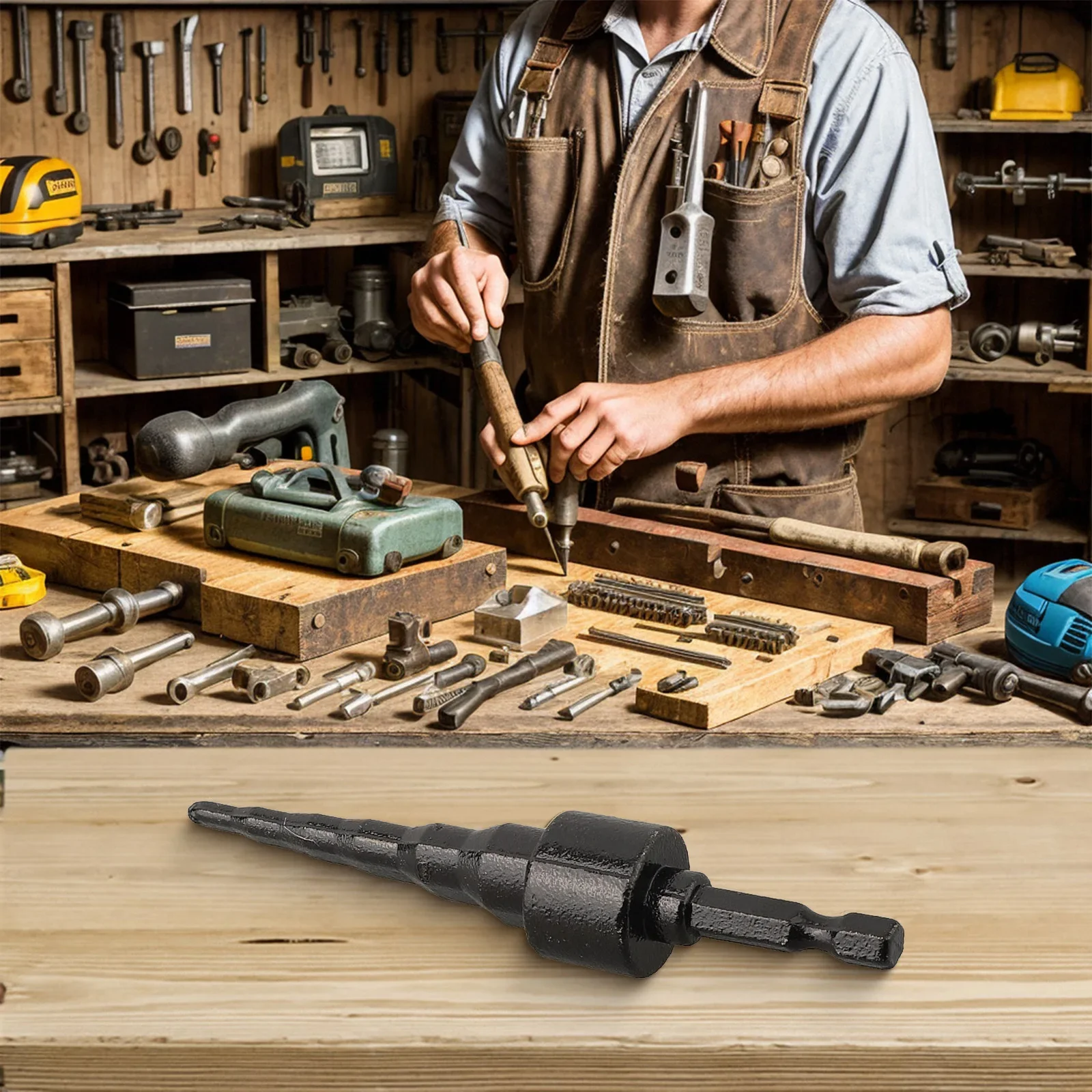 

Drill Bits Pipe Expander Carbon Steel Easy To Expand Copper Pipes Six Sizes Black 1/4inch（6.35mm） 10mm 19mm 1pc
