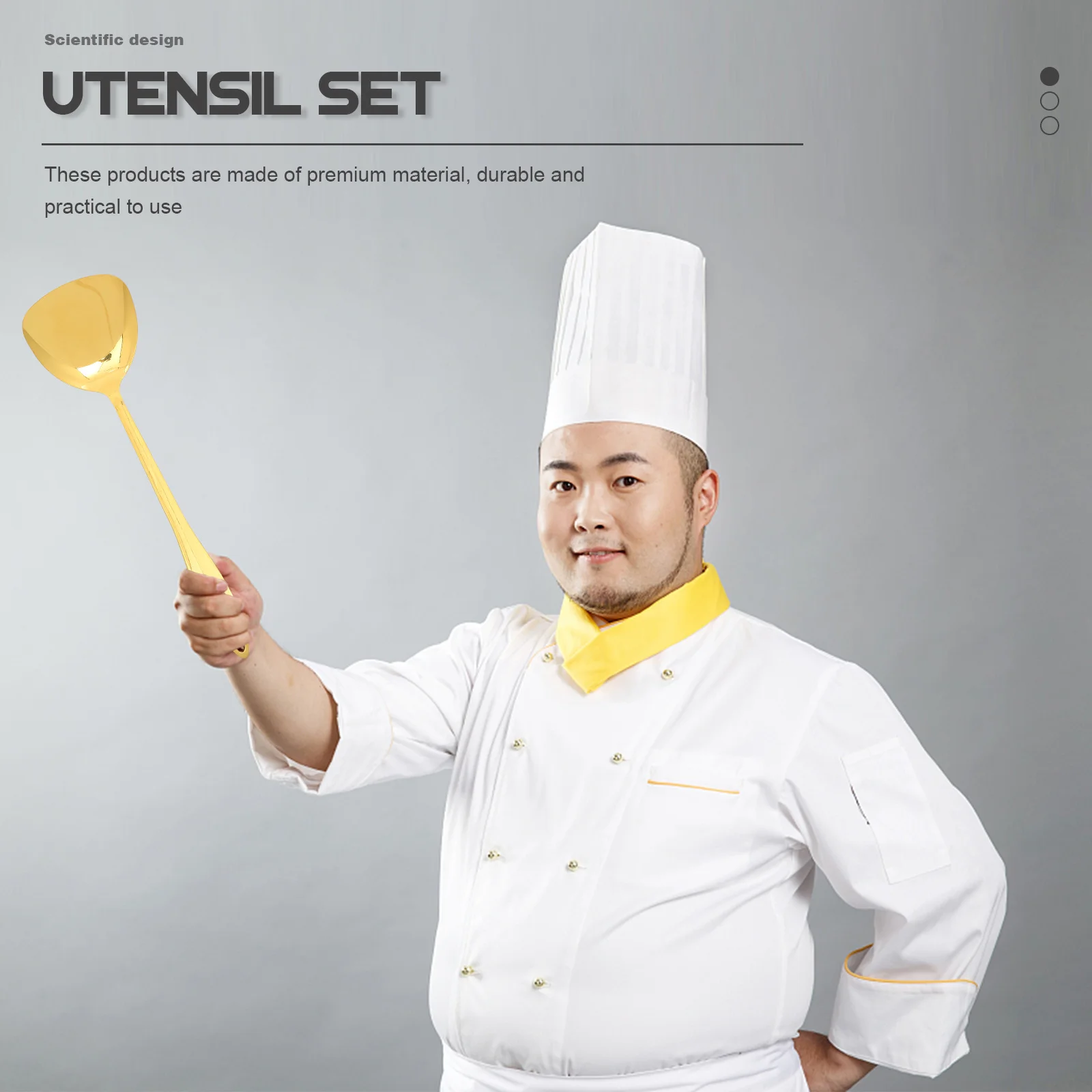 

1Set Premium Stainless Steel Utensil Set Kitchen Cooking Tools with Hanging Design Ideal for Stirring Mixing Straining Whisking