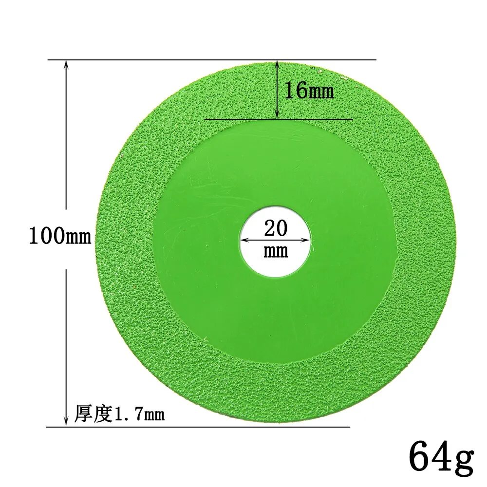 Diamond Ultra Thin Green Brazing Blade Cutting Blade Ceramic Jade Glass Tile Wine Bottle Grinding Cutting Saw Blade Tool