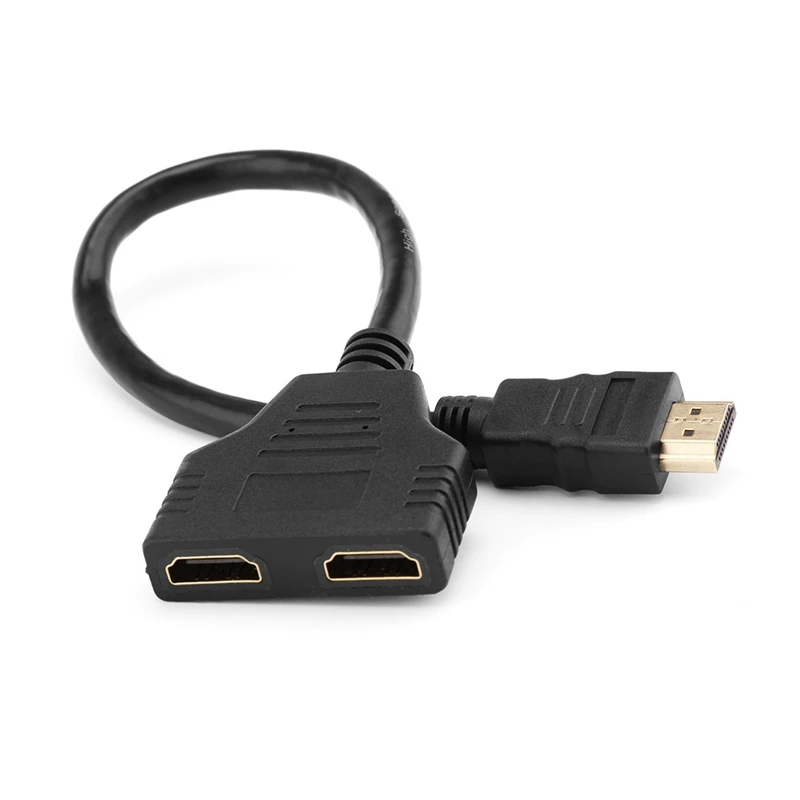 Splitter One In Two  Male To Double Female Adapter Cable One For Two Converter Supports 480P 720P, 1080I, 1080P