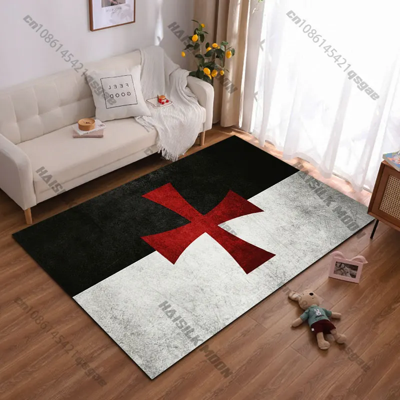

Templar cross medieval symbolism carpet Yoga living room room decor children's crawling mat doormat area rug games mat