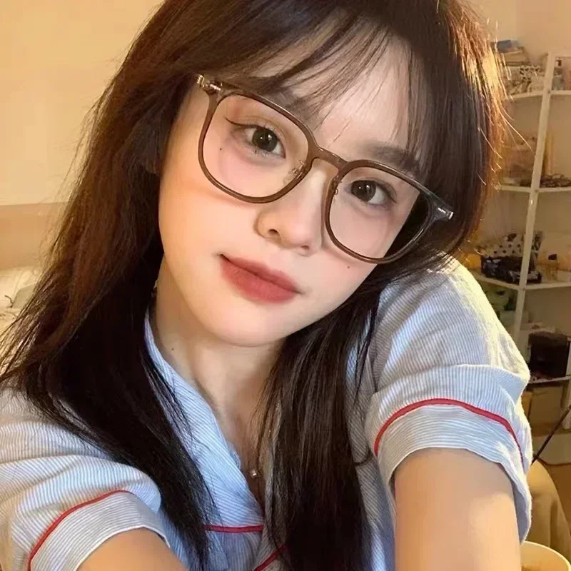 نظارات قصر النظر المضادة للضوء الأزرق الراتنج المعدني-1.0 ~ -6.0 نمط محايد نظارات مسطحة نظارات الكمبيوتر Lunette De Vue فام #3