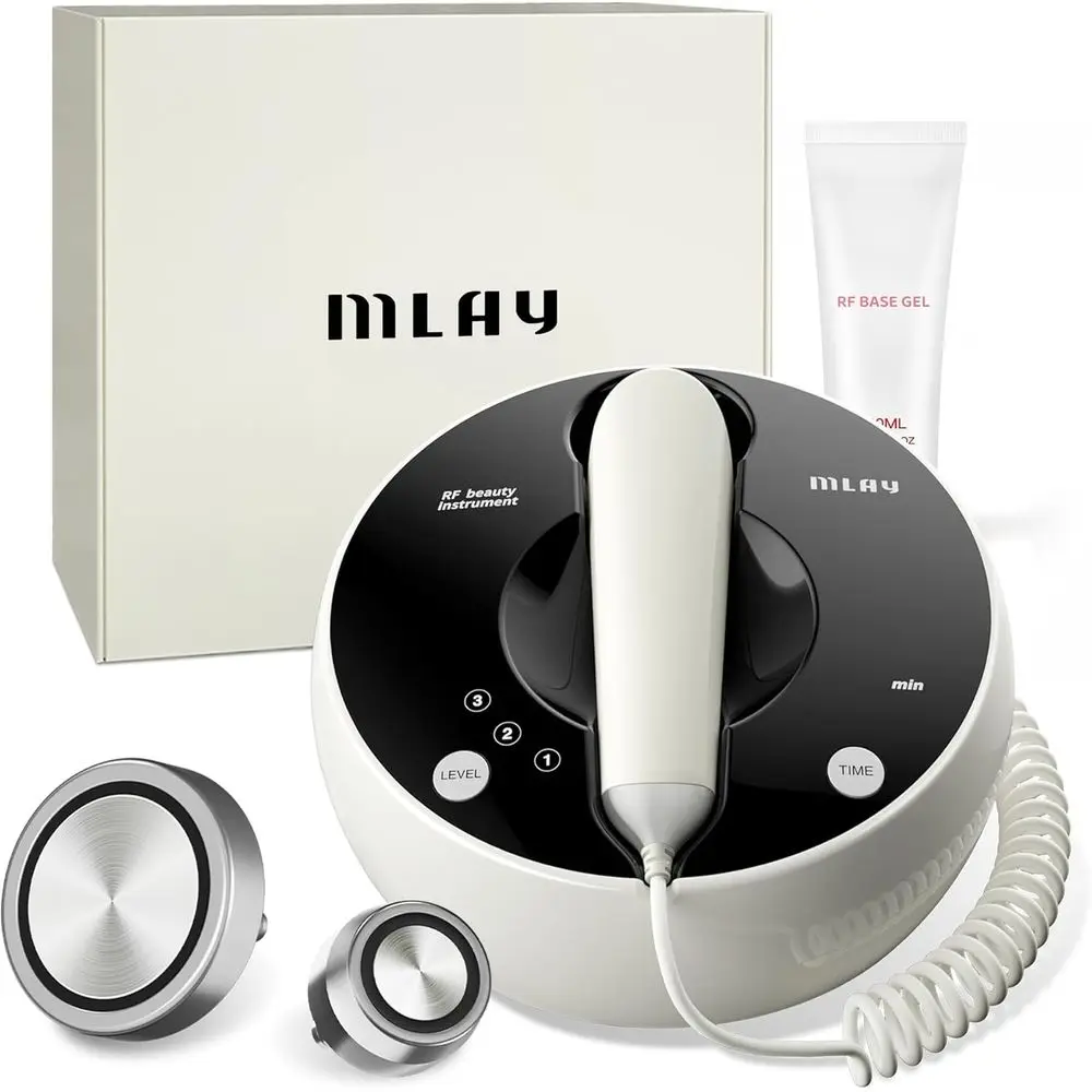 

Home Radio Frequency Skin Tightening Device with 2 Probes for Wrinkle Reduction and Anti-Aging Effects (Gel Included)