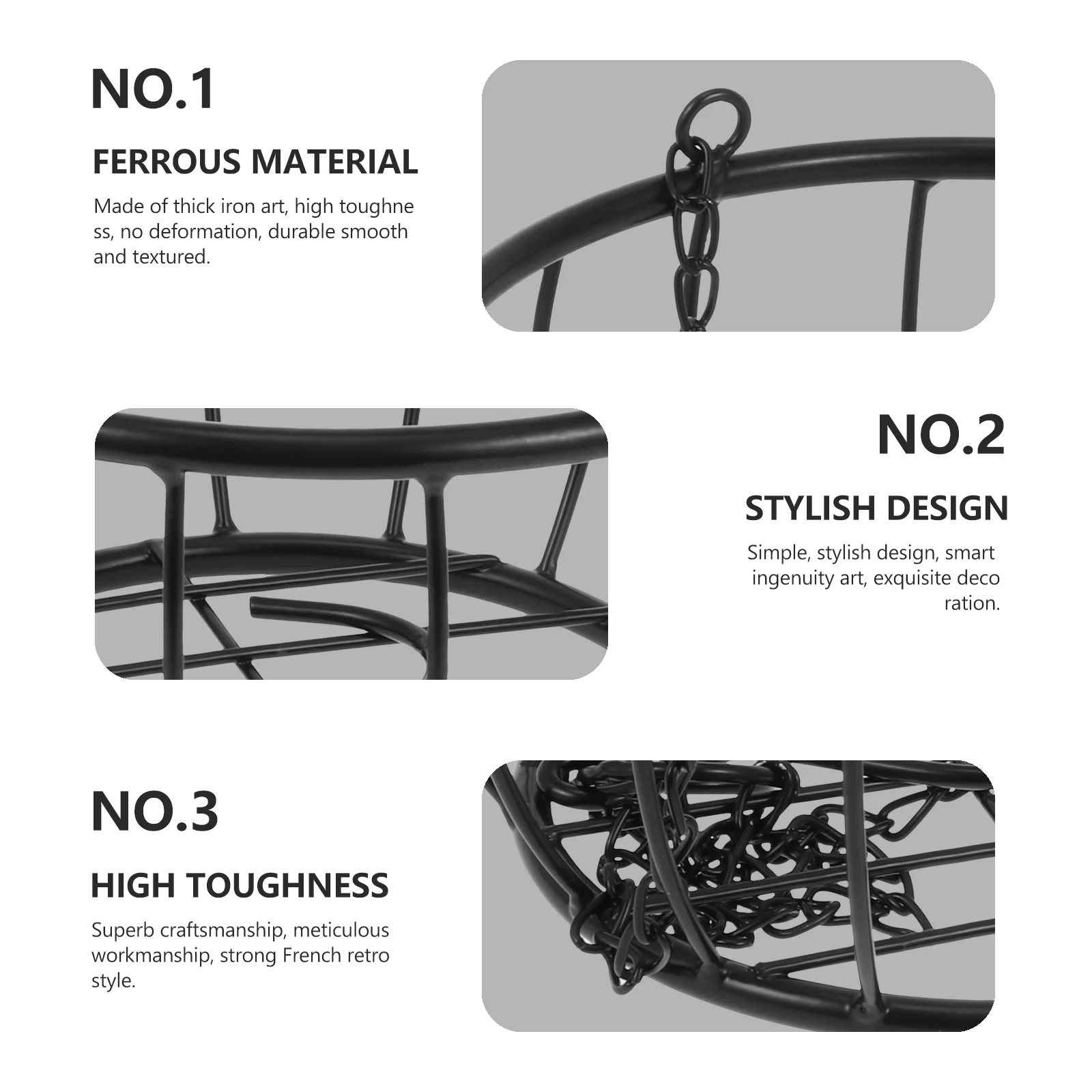 Cesta colgante de hierro para almacenamiento de macetero, cestas prácticas para estantes, estante decorativo, contenedor para maceta de flores, jardín