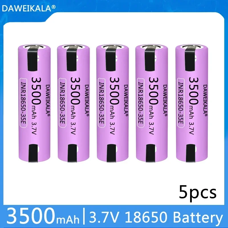 2023 New 35E 18650 3500mah High Power Discharge Rechargeable Battery High Power Discharge, 20a High Current+DIY Nickel