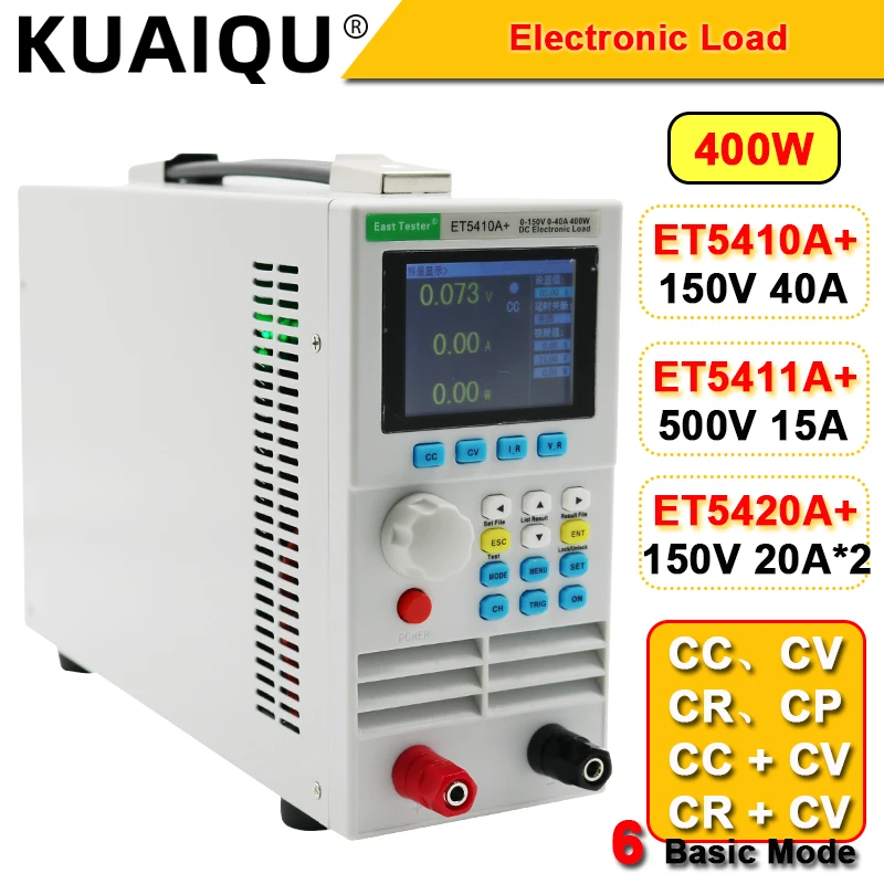 485 Port 400W Programmable DC Electronic Load Battery Capacity Tester 16 Modes Product Testing Ageing Measure Power Supply EU/US