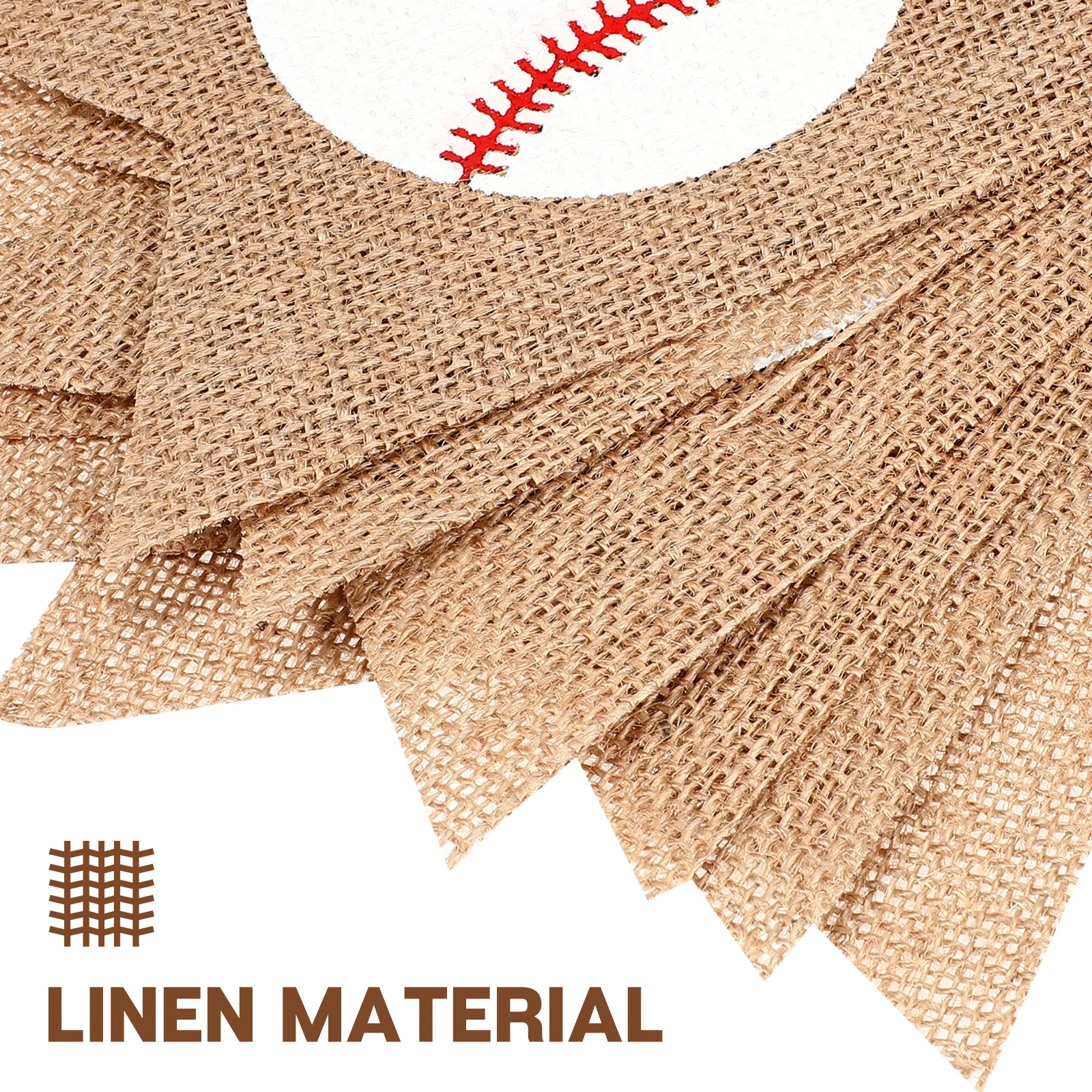 

1Set Retro Decorative Bunting Linen Sports Theme Banner Baseball Pattern Hanging Ornaments Party Supplies for Gathering