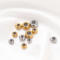 10Pcs/Lot 6/7/8/10mm Stainless Steel Adjustment Beads with Non-slip Silicone Ring Stopper Spacer Beads for Jewelry Making Access