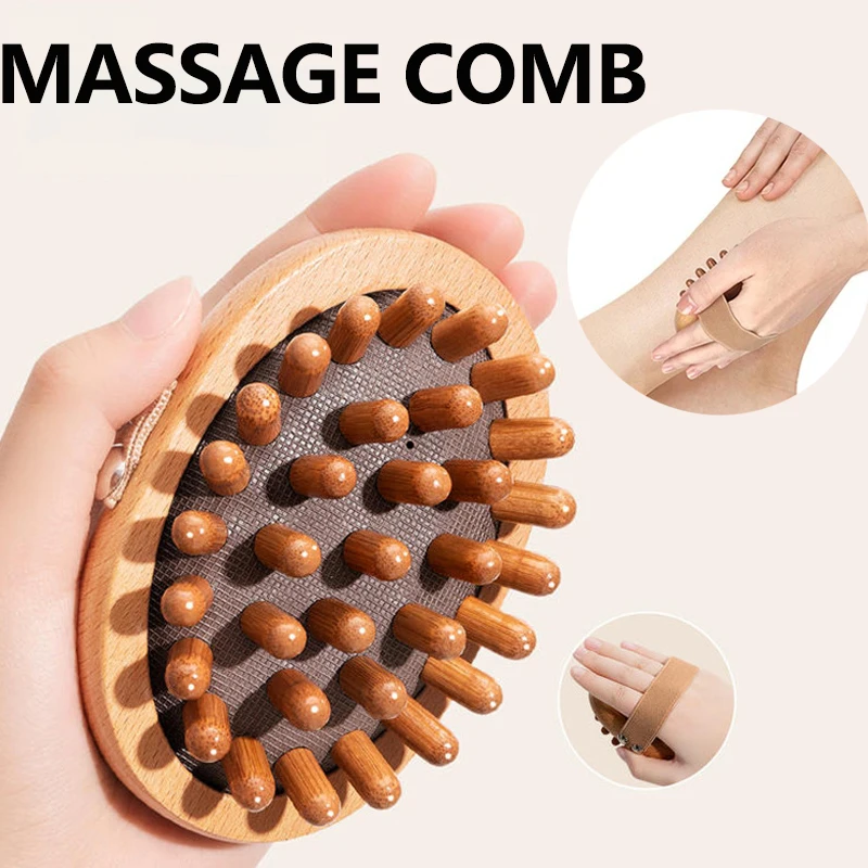 

Антицеллюлитная щетка для тела, успокаивающее деревянное эфирное масло, спа, воздушная подушка, массажная расческа для волос, массажная щетка для кожи головы, массажер для тела