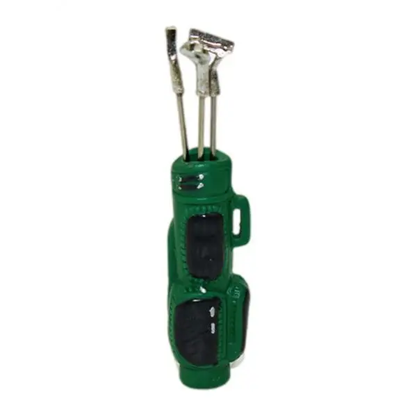 

Miniature Dollhouse Golf Clubs Resin Alloy Model Mini Golf Bag with Clubs Set 1 12 Accessories for Scene Decoration