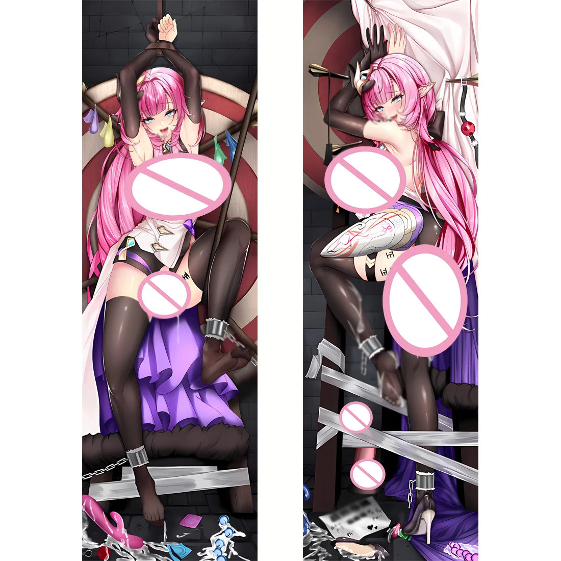 

Anime Costume Hug Body Throw Cushion Pillow Cover Case Peach Skin Honkai Impact 3 Elysia Dakimakura Body Pillow Case Long