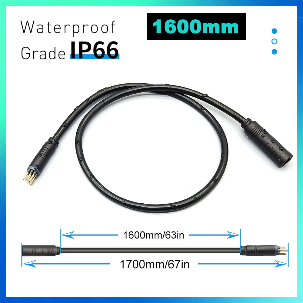 Julet Elektrische Fahrrad Radnabe Motor Kabel Verlängerung Linie 9-Pin Umwandlung Linie Wasserdichten Stecker Ebike Teile Kabel