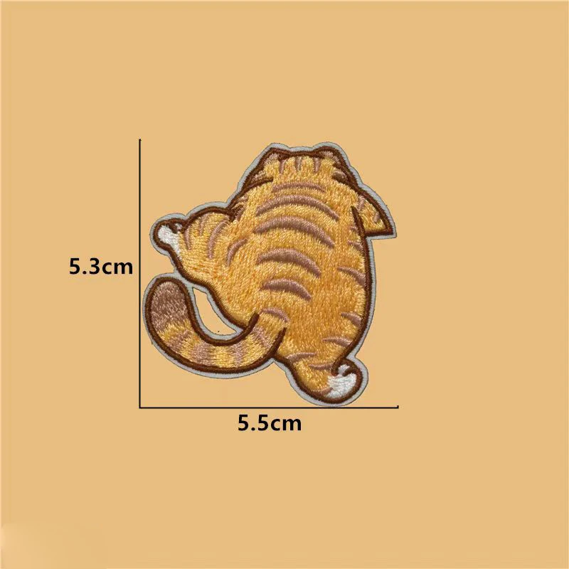 3 Teile/satz Nette Verspielte Gestickte Katze Patches Stoff Für Taschen Kleidung Zubehör Eisen Auf Aufkleber DIY Reparatur Handwerk Liefert – Detail 2