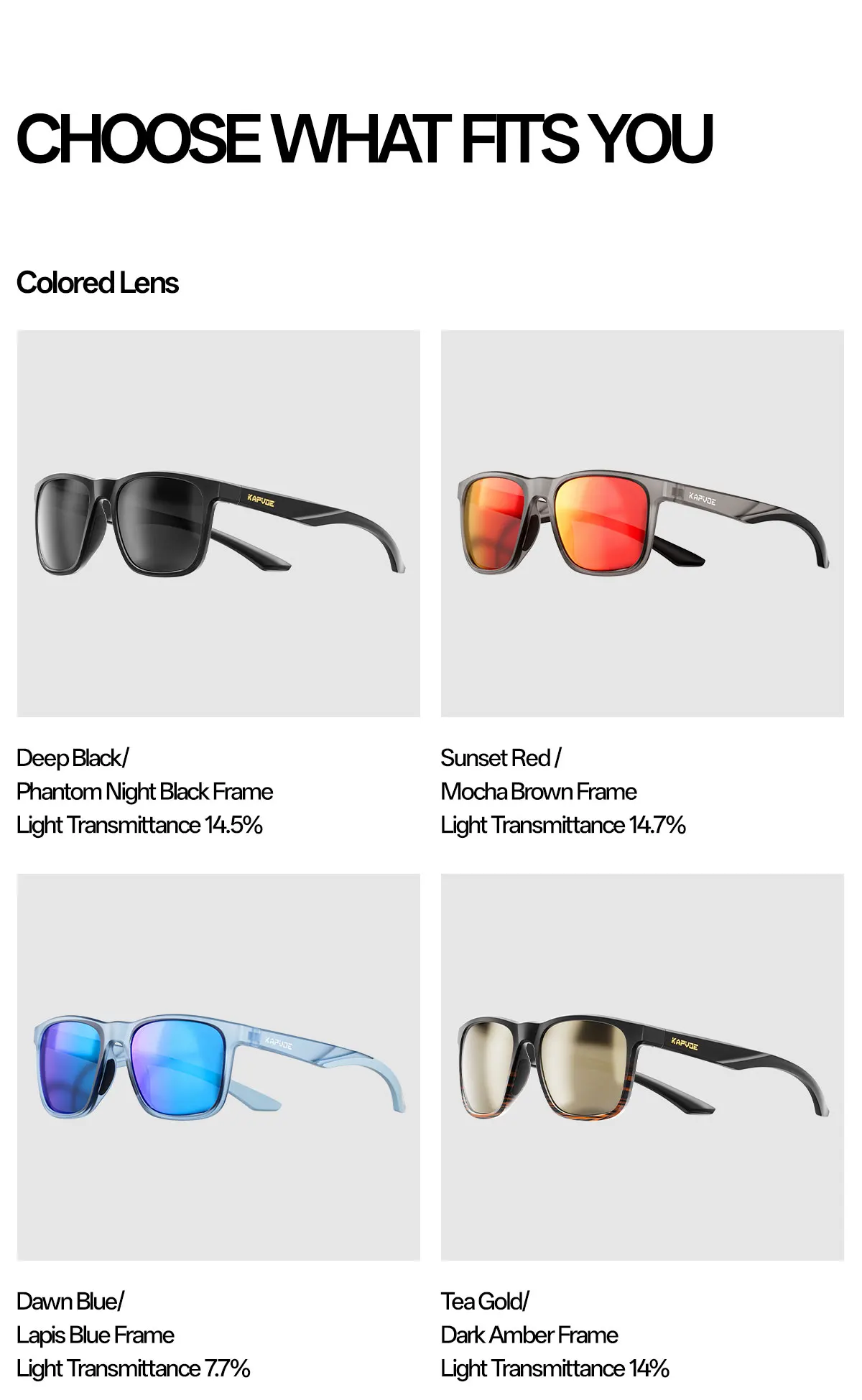 Kapvoe Neue Sport Polarisierte Sonnenbrille Männer Fahren Angeln Golf Im Freien Photochrome Gläser Laufen Frauen Wandern UV400 Brille – Detail 20