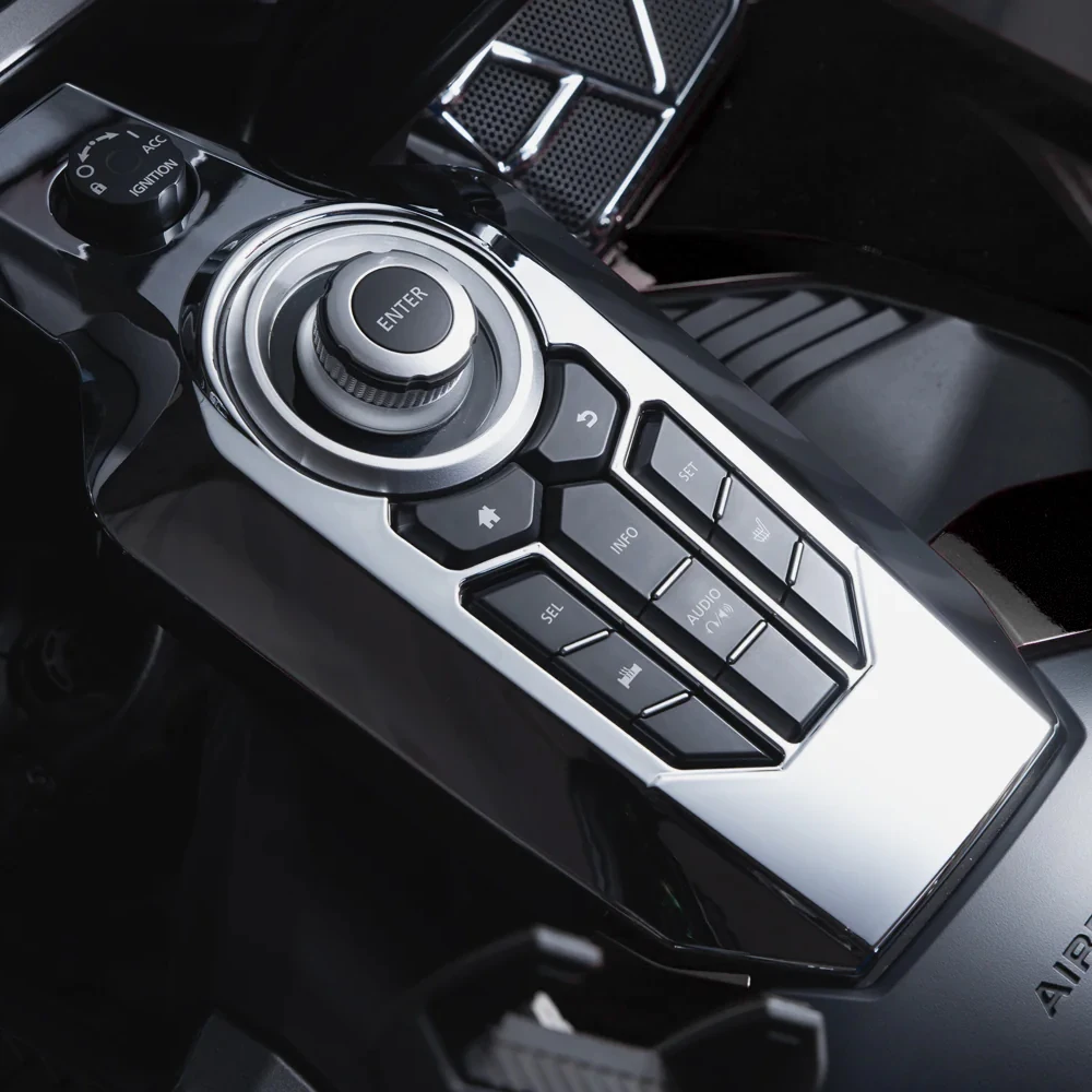 Black/Chrome Center Console Switch Panel Cover Trim Accessories For Honda Gold Wing GL 1800 Tour DCT GoldWing GL1800 2018-2023 - Image 6