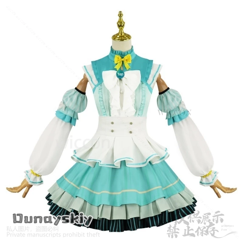 لعبة مشروع Sekai الملونة المرحلة تأثيري Mikuuu أنيمي زي جديد فستان أخضر لوليتا الباروكات لجميع القديسين عيد الميلاد مخصص