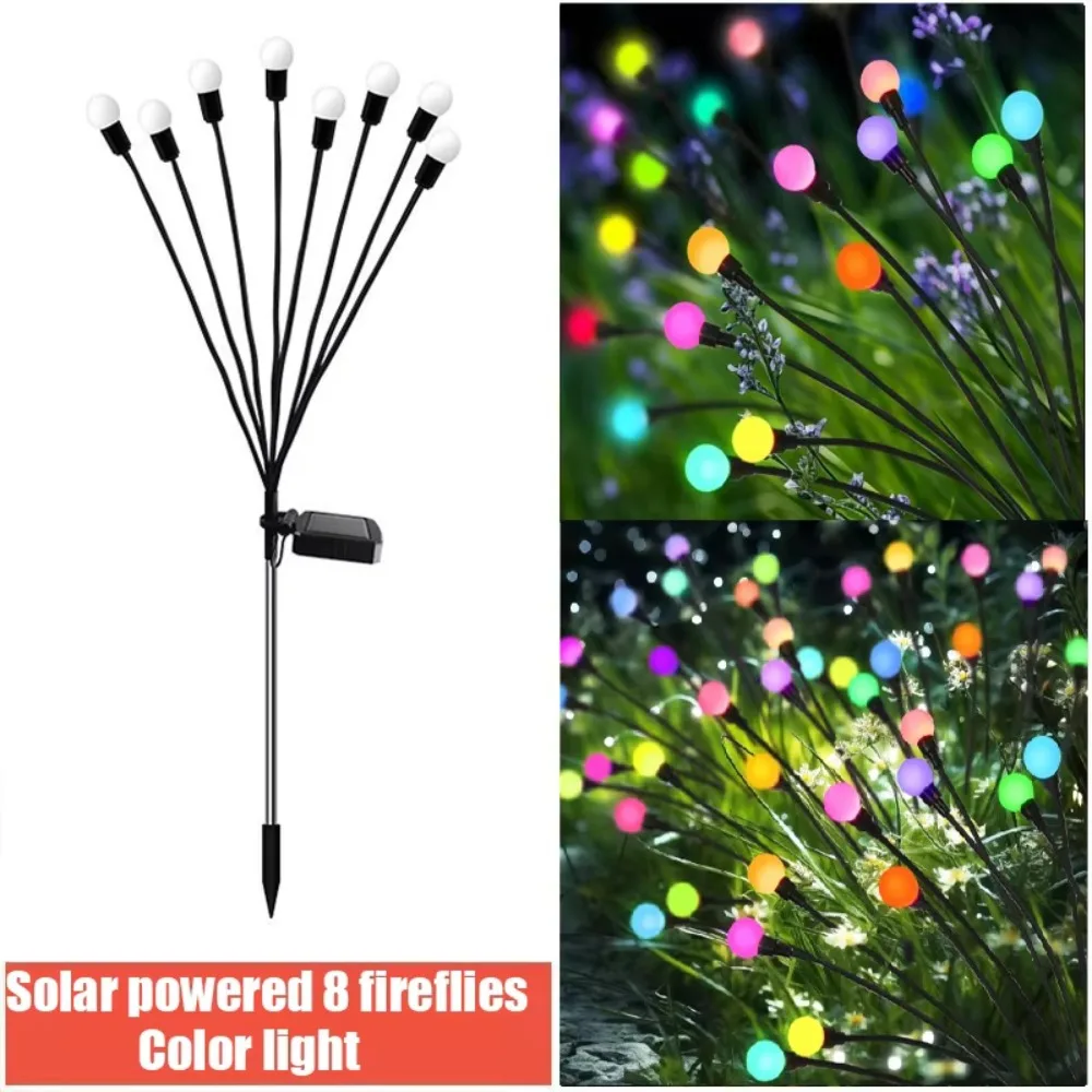 

6/8/10 Lights Solar Lawn Lamp Garden Lamp LED Firefly Ground Plug Lamp Garden Patio Outdoor Waterproof Decoration Festival Lamp