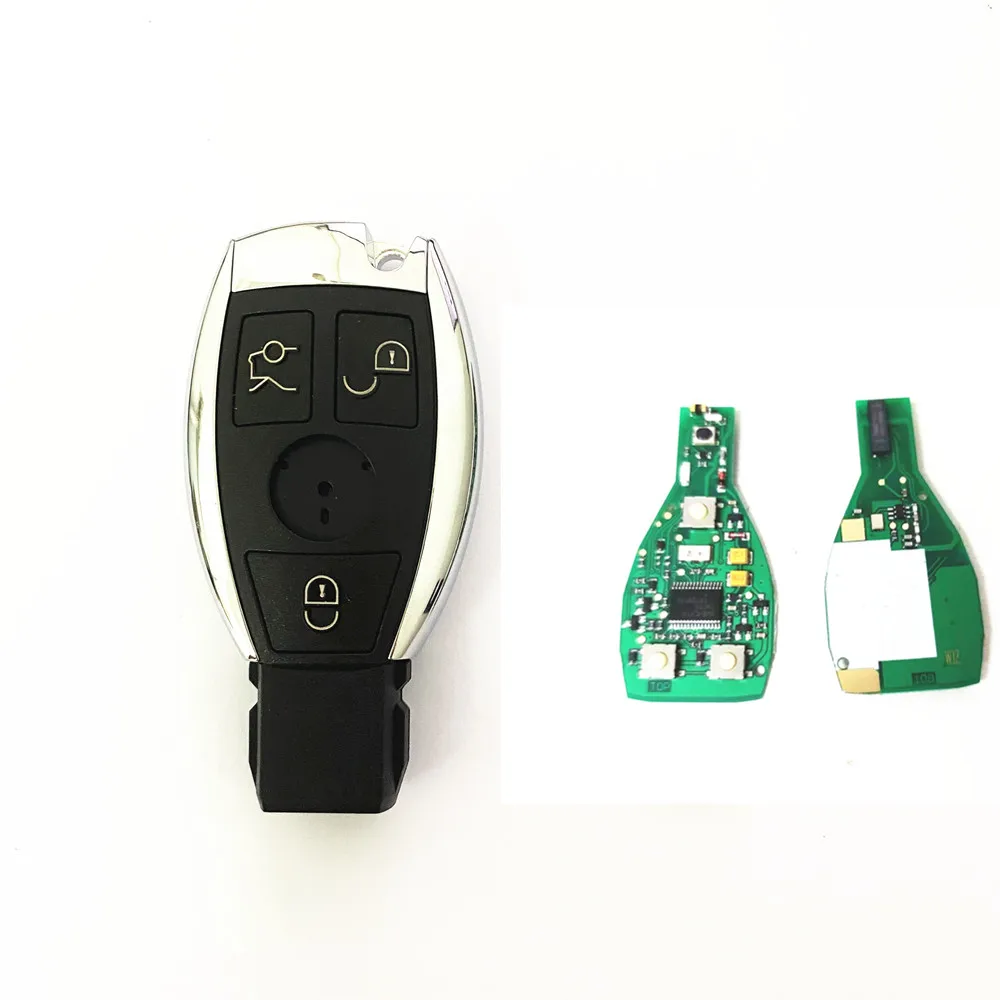 ครึ่งสมาร์ทคีย์ 3/4 ปุ่ม FSK 433MHz สําหรับ Mercedes Benz Auto Remote Key สนับสนุน NEC และ BGA 2000 + ปี