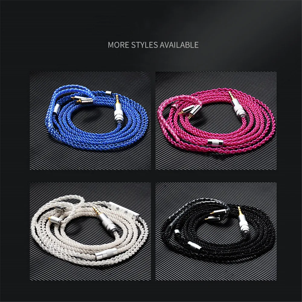 FENGRU Rouge 8 Strand 152 Core Braided OFC Silver Plated Earphone Upgrade Cable MMCX 2Pin 0.78 Headphone Wire for Zero Timeless