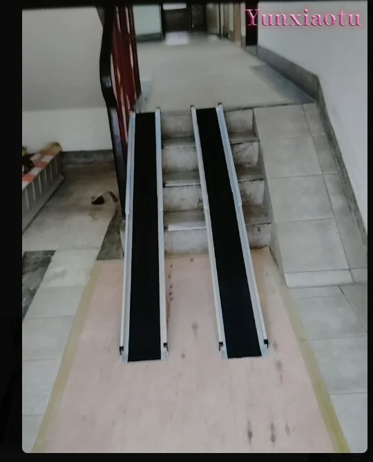 Aluminum Alloy Wheelchair Ramp Portable Retractable Electric Vehicle Air Case Stair Step Pad Loading Ramp Board Pedal