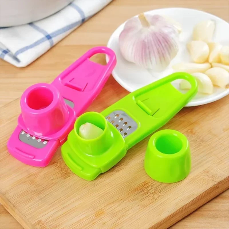 Trituradora de ajo Manual multifuncional, rallador de molienda de ajo y jengibre, cortador, pelador de ajo, herramientas de cocina, 1/2 Uds.