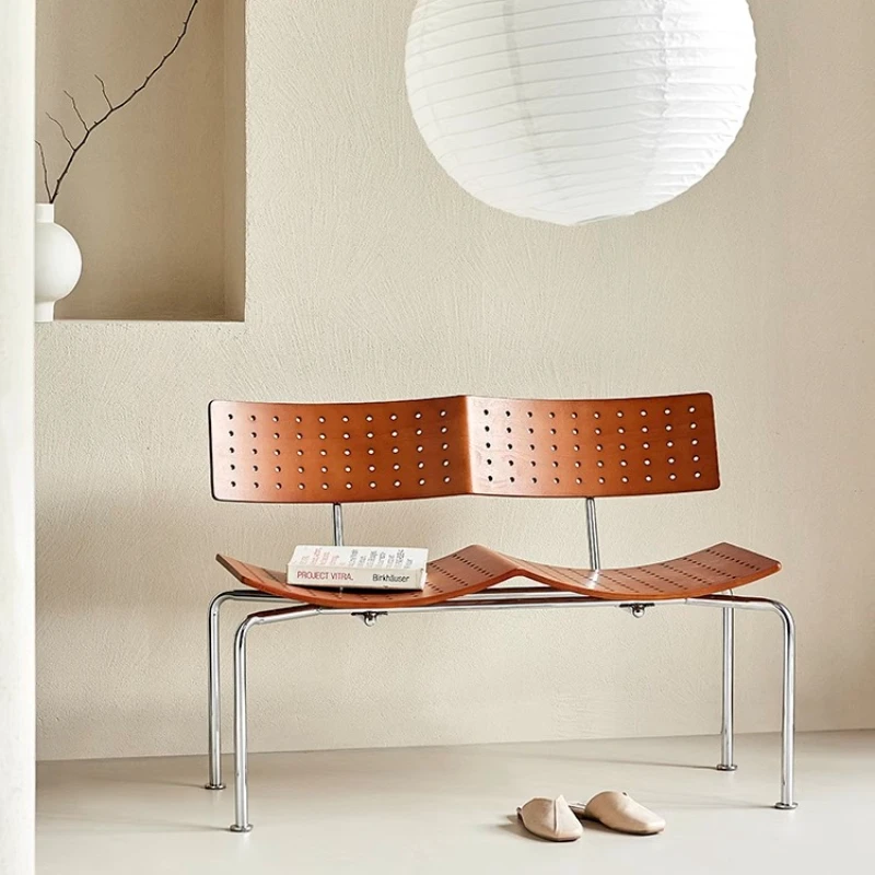 

Small apartment living room dining room Internet celebrity back chair medieval bench hole chair