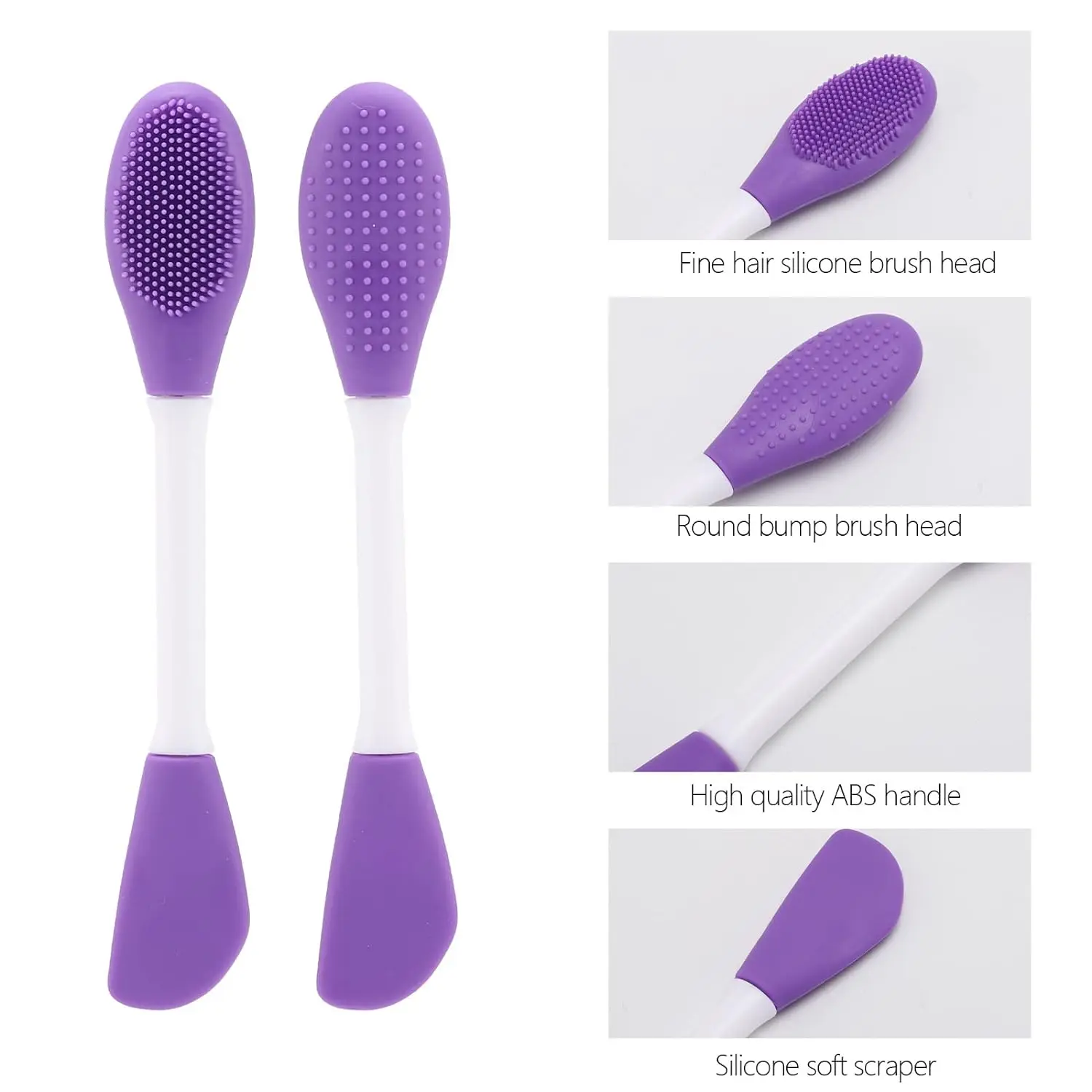 Silicone Lip Face Nose Brush Scrubber Double-Sided Silicone Exfoliating Lip Brush Tool Beauty Salon Facial Cleansing Tool