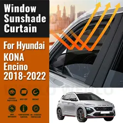 For Hyundai KONA Encino OS 2018-2022 Car Sunshade Magnetic Front Windshield Frame Curtain Rear Side Window Sun Shades Visor