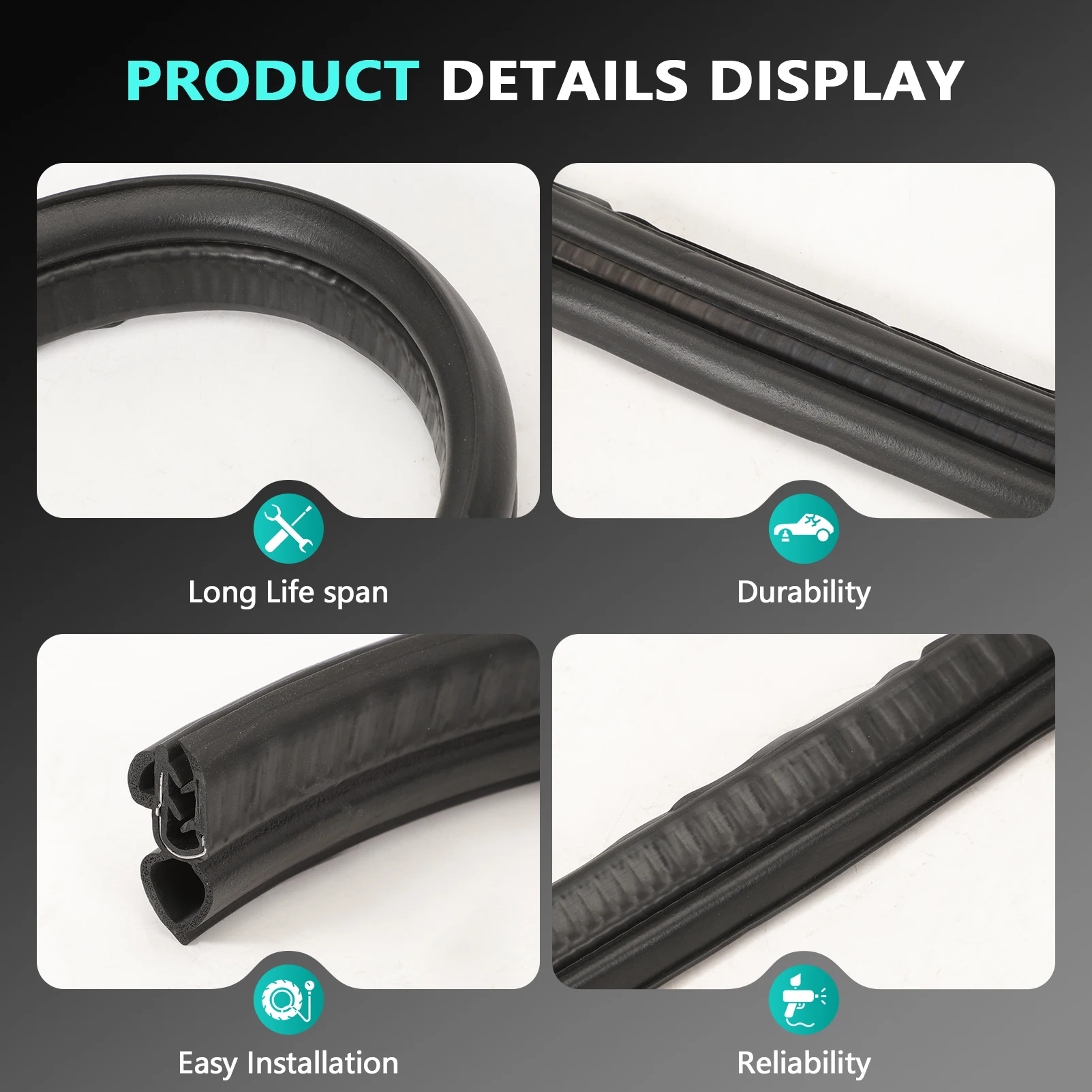 Rear Trunk Weather Stripping Fit for Civic 1996-2000,Rear Trunk Seal Weatherstrip 74865-S04-003