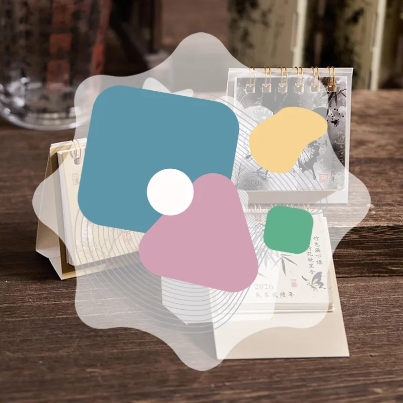 2026 Mini Simple Calendar Small Desk Calendar Creative Coil Calendar Planner Desktop Decoration Office Stationery