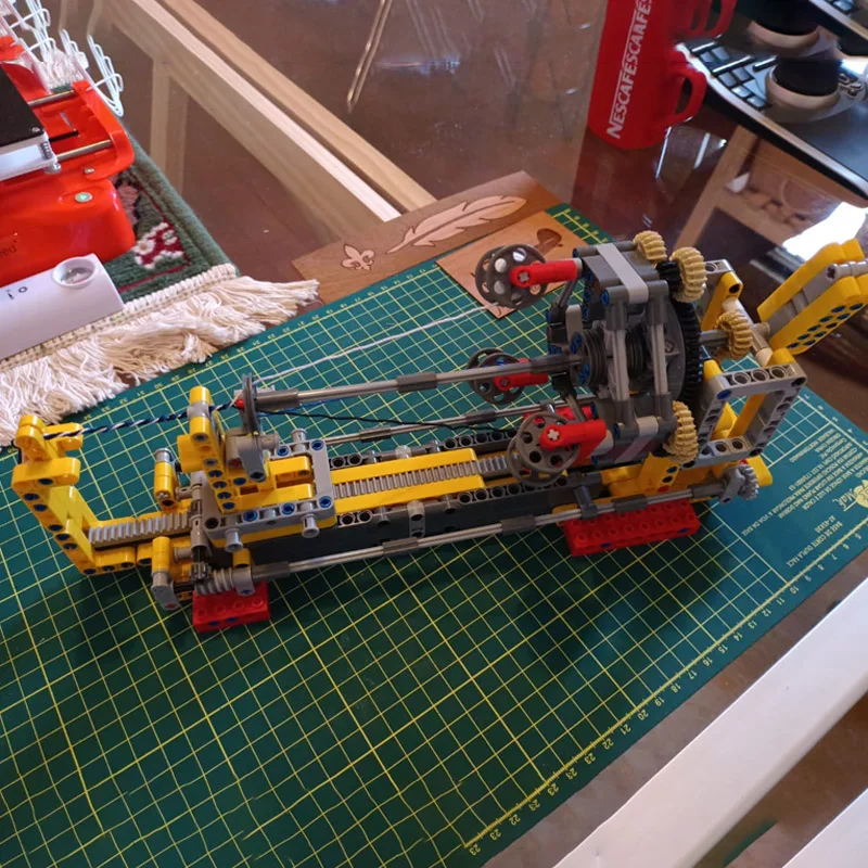 MOC Manual Braiding Machine Building Blocks Model Woven Machine DIY Handmade colored rope Bricks Kit Kids Toys Christmas Gifts
