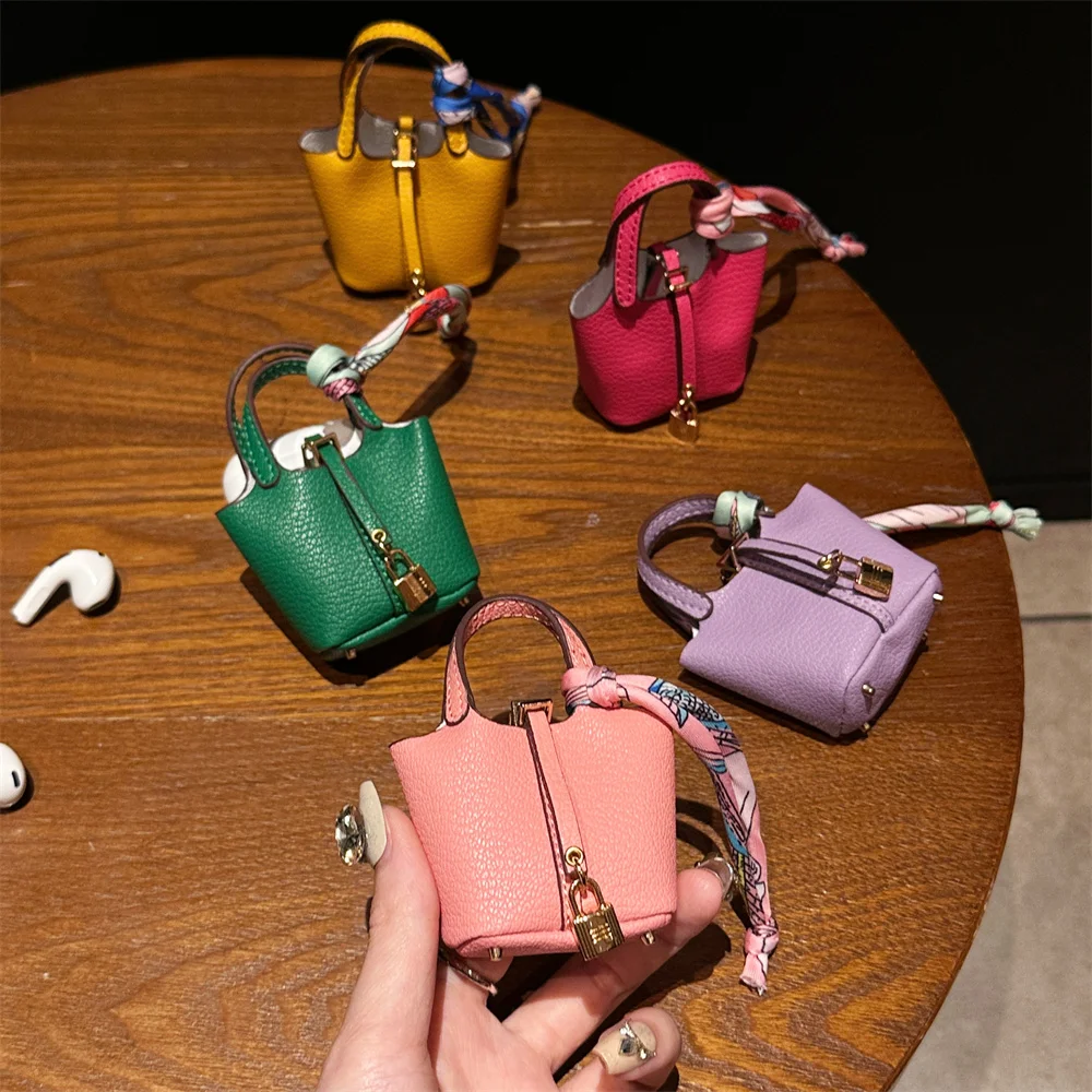 New Mini House Small Bag Handheld Portable Hand Rope Bluetooth Earphone Bag Zero Wallet Multi functional Small Bag