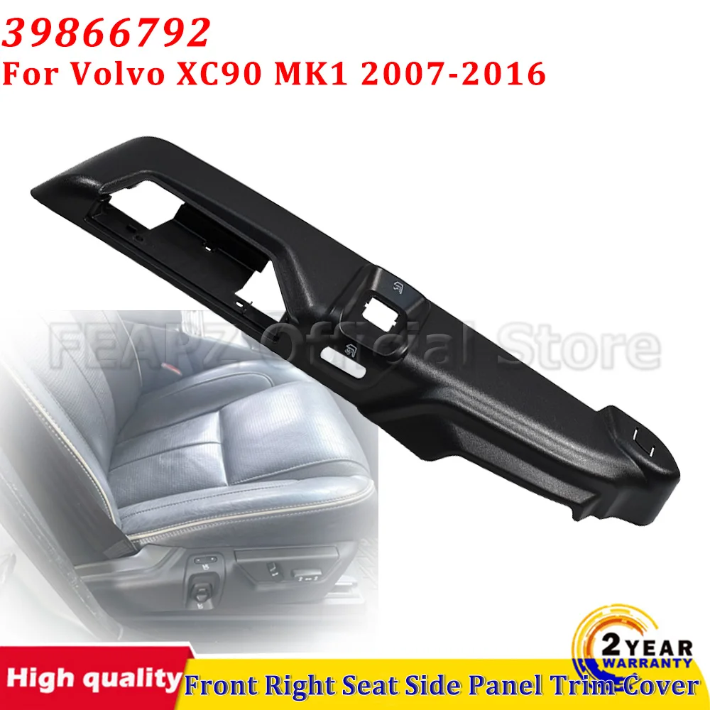 

1Pc Black For Volvo XC90 MK1 2007-2016 39866792 Front Right Side Seat Panel Trim Button Cover Replacement Car Interior Parts