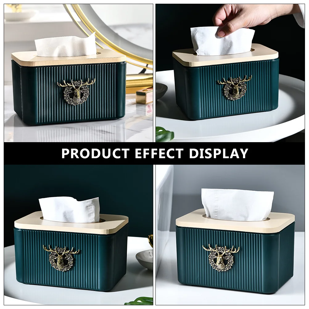 

Elk Design Tissue Box Creative Household Desktop Napkin Box Practical Tissue Storage Container Home Storage Container
