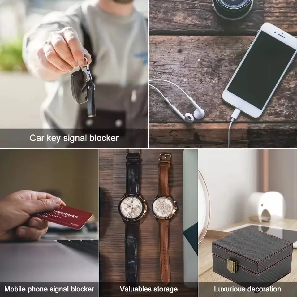 Faraday-Tasche/Box für Autoschlüssel, Signalblocker, Schlüsselanhänger-Schutz, Diebstahlschutz, RFID-Schutztasche für schlüssellosen Zugang, Fahrzeugsicherheit – Detail 4