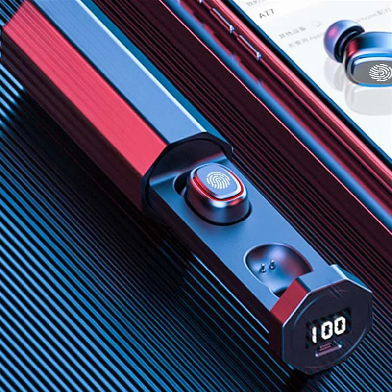 A57G-A7 سماعة لاسلكية تعمل بالبلوتوث 5.0 سماعات داخل الأذن TWS الرياضة مقاوم للماء لعبة الموسيقى إلغاء الضوضاء اللمس سدادات الأذن المغناطيسية F9D