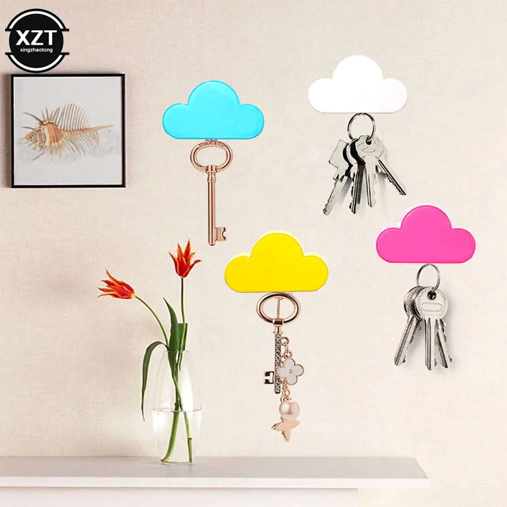 New White Cloud Magnetic Key Holder for Wall Hanger Organizer Easy to Mount Powerful Magnets Keep Keychains Securely Wholesale