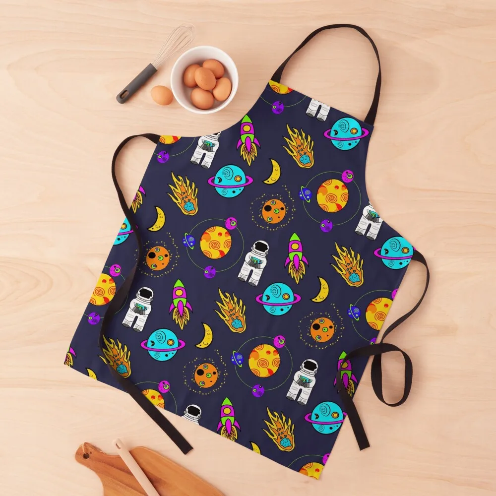 

Cosmic Space Adventure Apron Chef Accessory women's kitchens For Cooking Apron