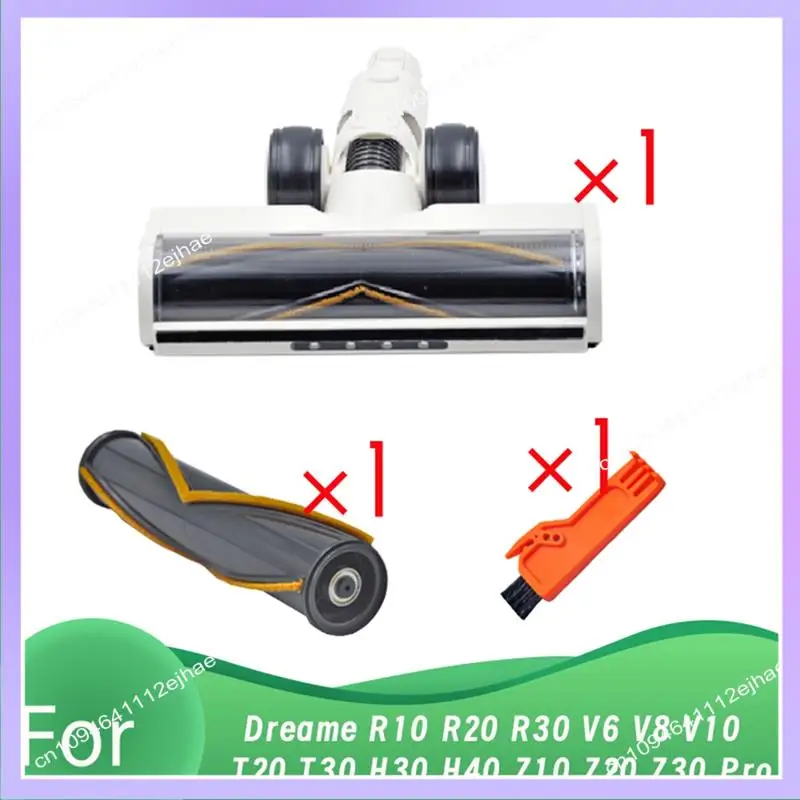 N83R 3 قطعة ل Dreame R10 R20 R30 T30 فراغ فرشاة الأرضية الكهربائية ملحق لينة الطابق فرشاة رئيس مع Led ضوء الغبار