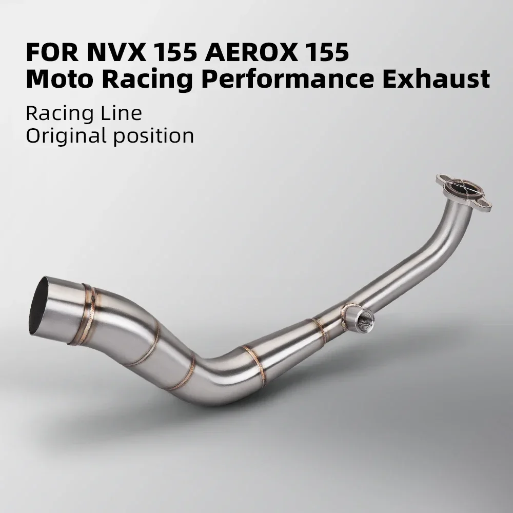 For YAMAHA NMAX155 NVX155 AEROX Full Motorcycle Exhaust System Escape Slip On 51MM Front Tube Link Pipe Connect Original