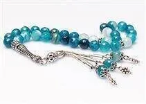 IQRAH Agate Stone Rosary (925 SETTING SILVER 8mm)