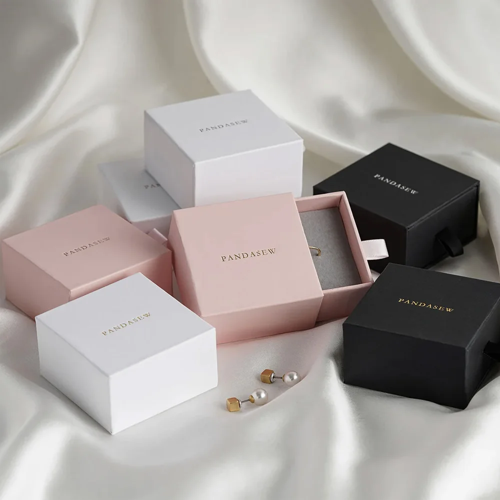 Customized Personalized Drawer Ring Box drawer-style Jewelry Packaging Box Necklace Ring Earring Storage Box Display Box